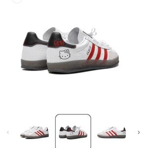 Adidas White and Red Hello Kitty Sneakers